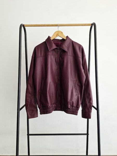 Bomber Jacket Oversized Cuerina
