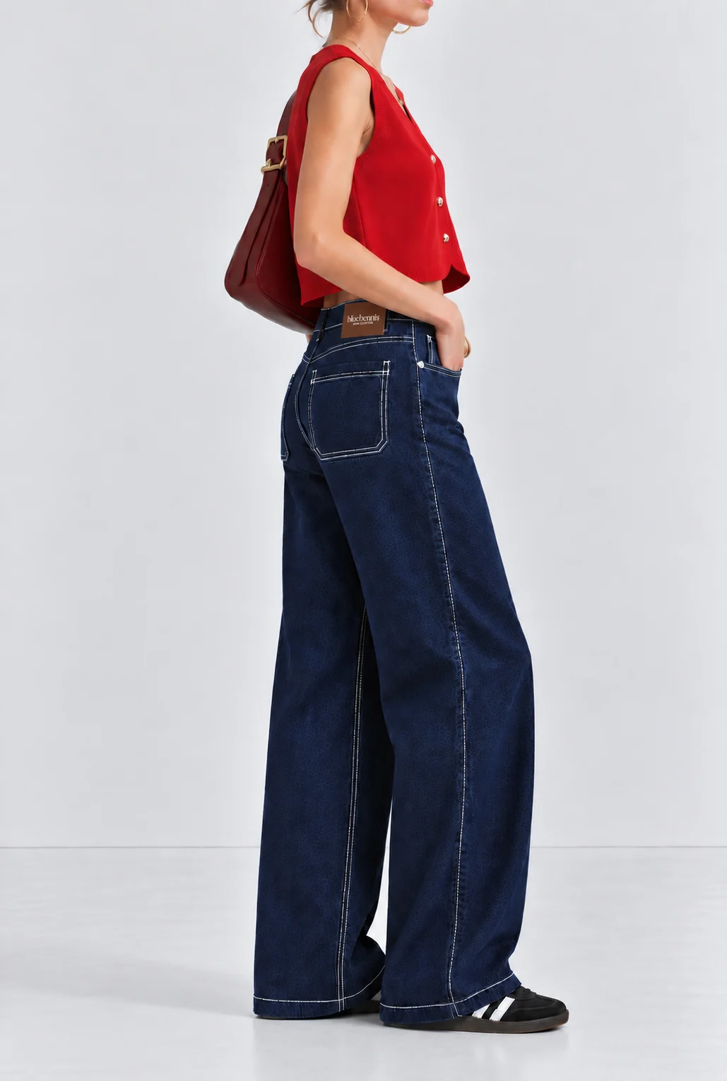 PANTALÓN JEAN INDIGO SEMI CADERA - Imagen 3