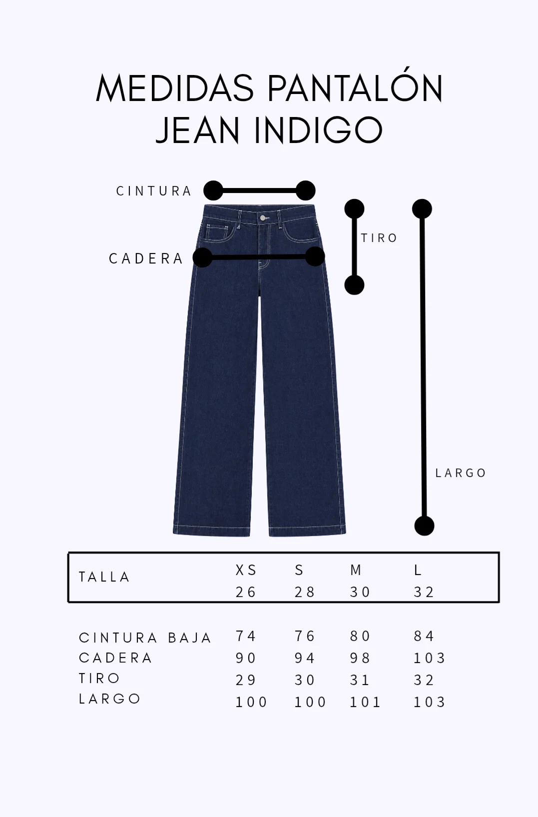 PANTALÓN JEAN INDIGO SEMI CADERA - Imagen 4