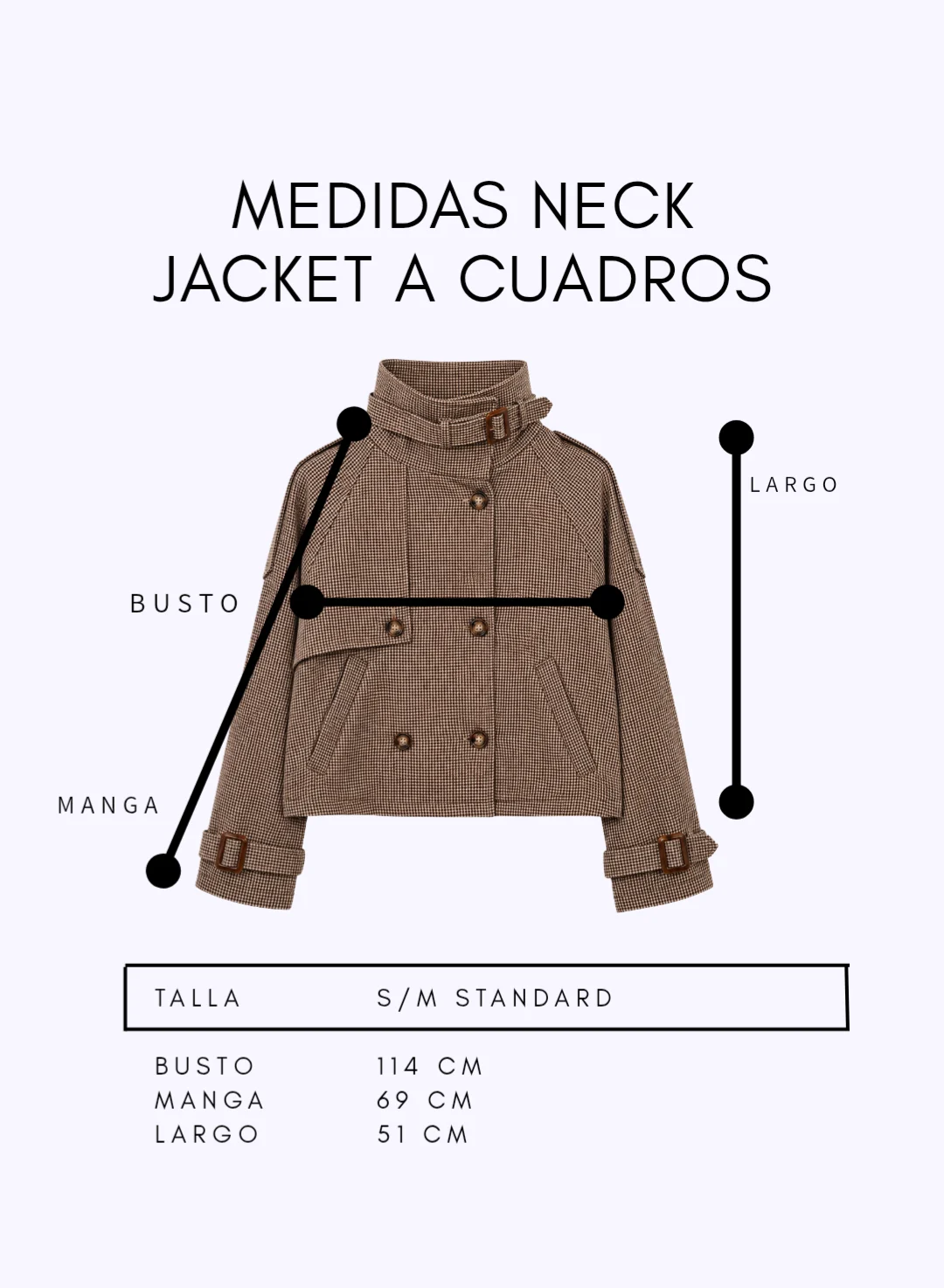 NECK JACKET A CUADROS MARRÓN - Imagen 6